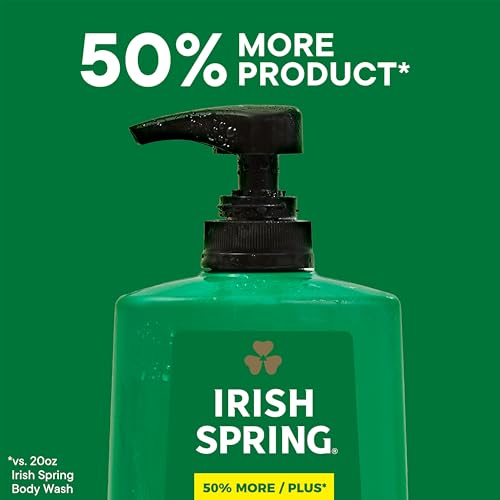 Irish Spring Mens Body Wash, Moisture Blast Body Wash for Men, Feel Fresh All Day, 30 Oz Pump Bottle